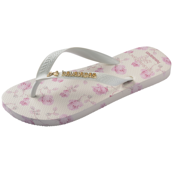 Havaianas Women's LoveShackFancy Ribbon Rosa Top Flip Flops Beige