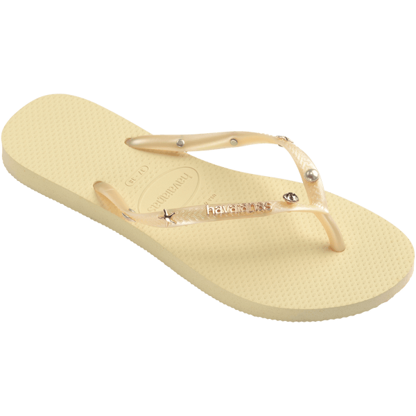 Havaianas Women's Luxury Aqua Slim Flip Flops BUTTERCREAM