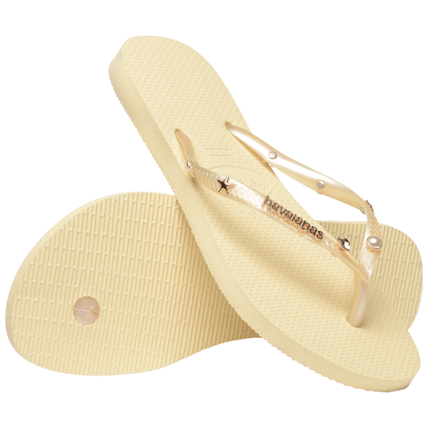 Havaianas Women's Luxury Aqua Slim Flip Flops BUTTERCREAM