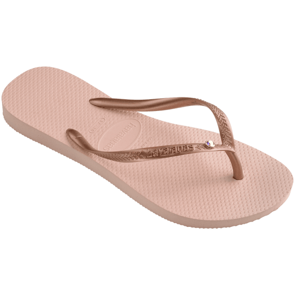 Havaianas Women's Slim Crystal Flip Flops Ballet Rose