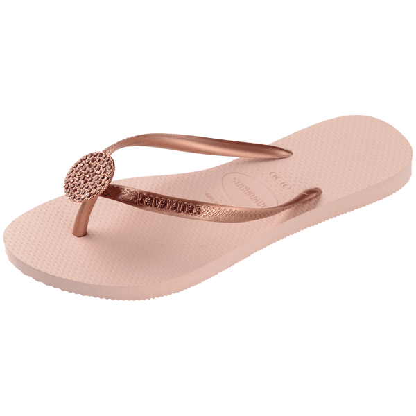 Havaianas Women's Slim Crystal Glow Flip Flop Ballet Rose