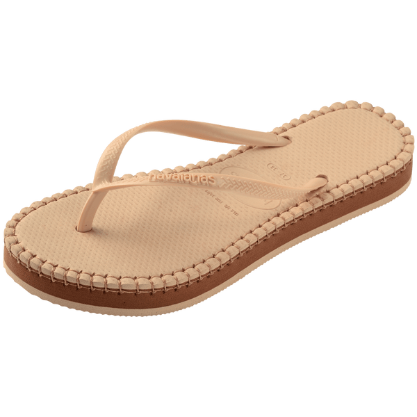 Havaianas Women's Slim Flatform Loop Flip Flops GOLDEN/GOLDEN