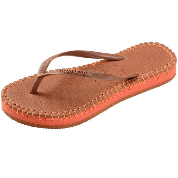 Havaianas Women's Slim Flatform Loop Flip Flops Rust