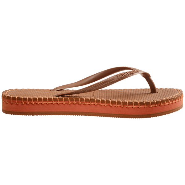 Havaianas Women's Slim Flatform Loop Flip Flops Rust