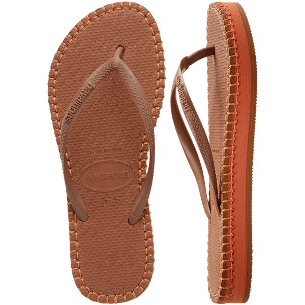 Havaianas Women's Slim Flatform Loop Flip Flops Rust