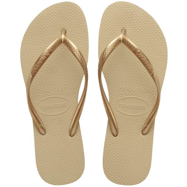 Havaianas Women's Slim Flip Flops Sand Grey/Light Golden