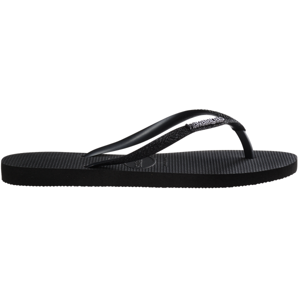 Havaianas Women's Slim Glitter II Flip Flop Black/Black