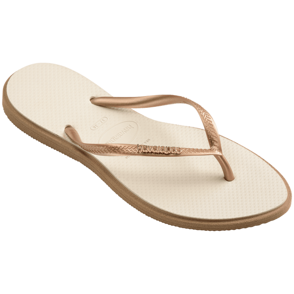 Havaianas Women's Slim Point Flip Flops ROSE GOLD/BEIGE