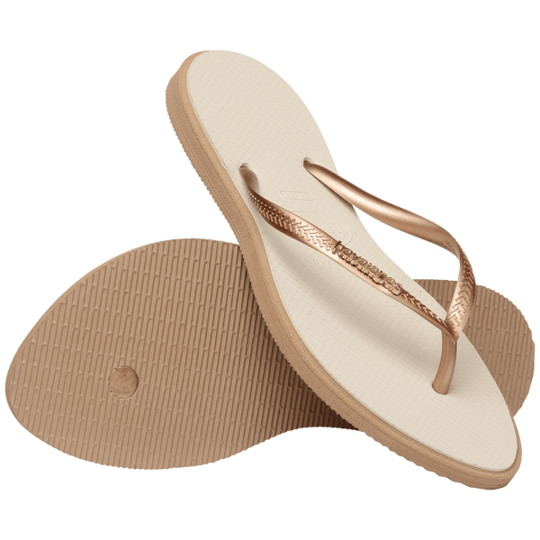 Havaianas Women's Slim Point Flip Flops ROSE GOLD/BEIGE