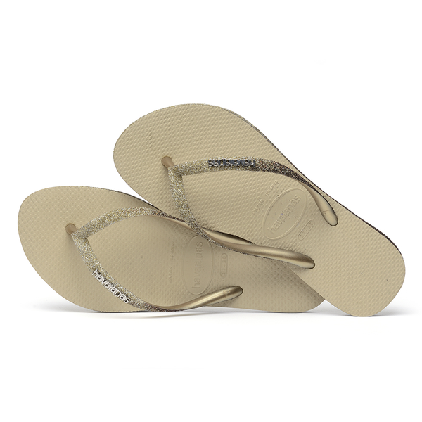 Havaianas Women's Slim Sparkle Flip Flops Sand Grey
