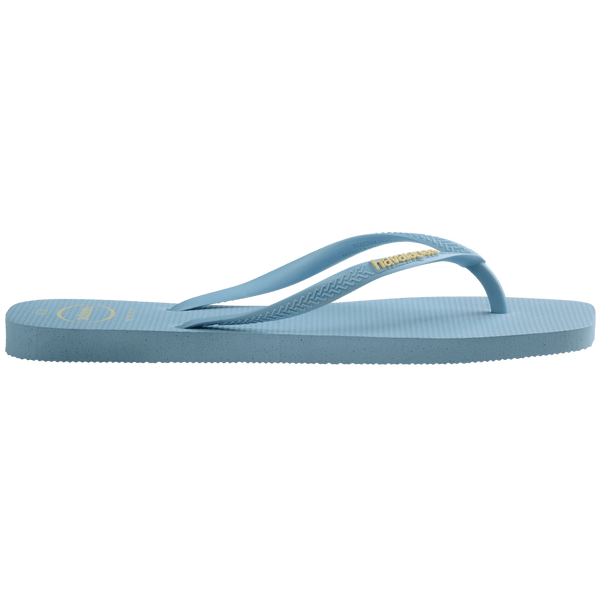 Havaianas Women's Slim Square Logo Pop Up Flip Flops Lavender Blue