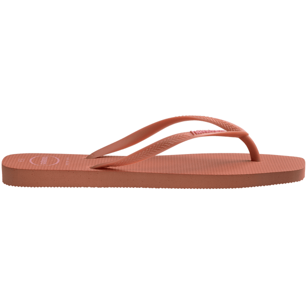 Havaianas Women's Slim Square Logo Pop Up Flip Flops PINK CLAY