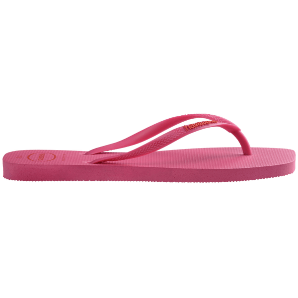 Havaianas Women's Slim Square Logo Pop Up Flip Flops Pink Flux
