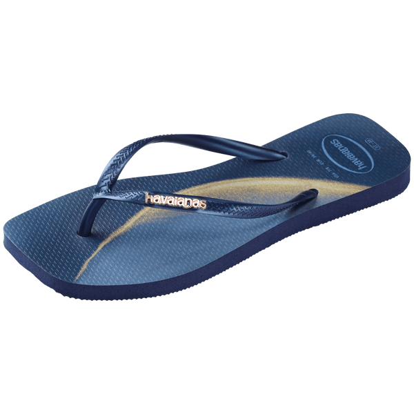 Havaianas Women's Slim Square Trendy Flip Flops Navy Blue
