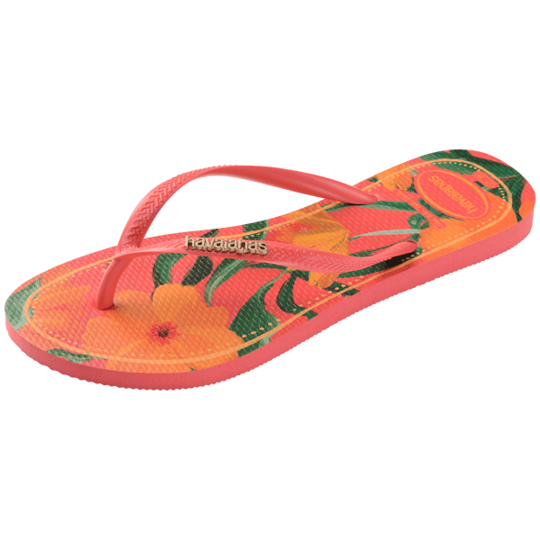 Havaianas Women's Slim Tropical Flip Flops TROPICAL CORAL