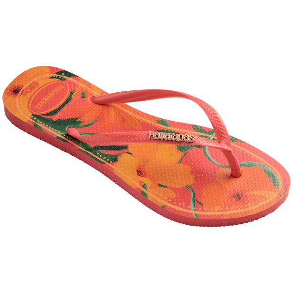 Havaianas Women's Slim Tropical Flip Flops TROPICAL CORAL