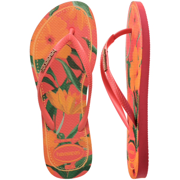 Havaianas Women's Slim Tropical Flip Flops TROPICAL CORAL