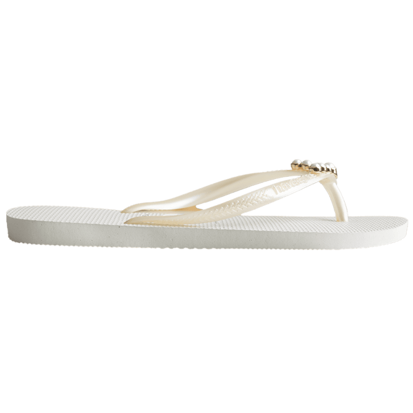 Havaianas Women's Slim White Pearl Flip Flops WHITE PEARLS