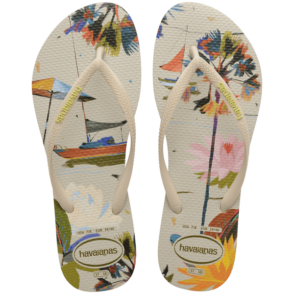 Havaianas Women's Summer Bliss Slim Flip Flops Beige