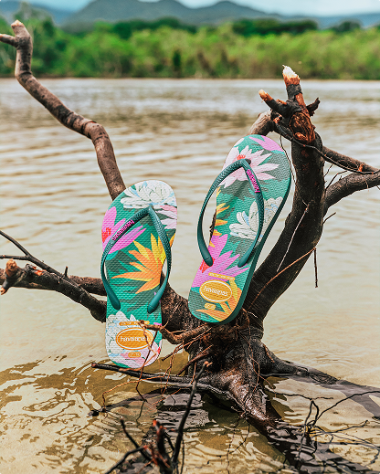 Havaianas Women's Summer Bliss Slim Flip Flops Pantanal Green