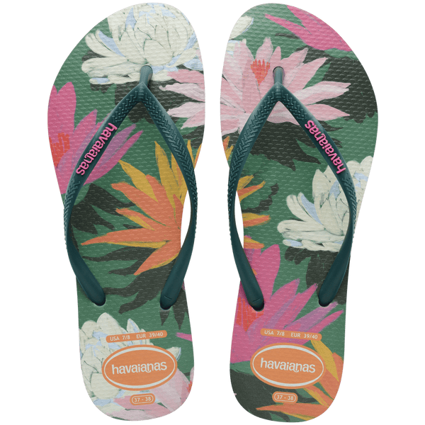 Havaianas Women's Summer Bliss Slim Flip Flops Pantanal Green