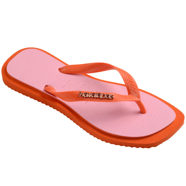 Havaianas Women's Top Square Fusion Flip Flops Sunset Orange