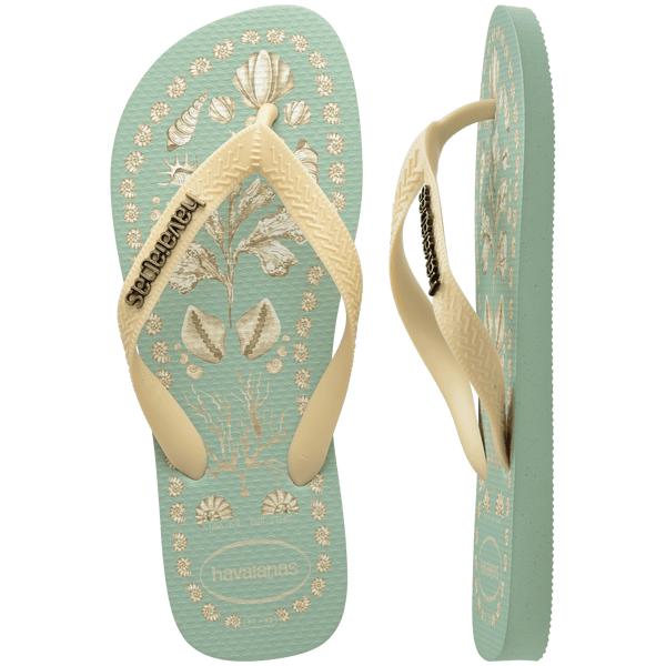 Havaianas Women's Tropicalia Top Flip Flops COAST GREEN