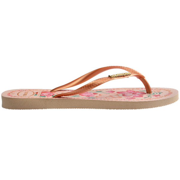 Havaianas Women's Tropicalia Vibes Slim Flip Flops Golden