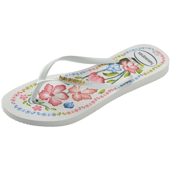 Havaianas Women's Tropicalia Vibes Slim Flip Flops White
