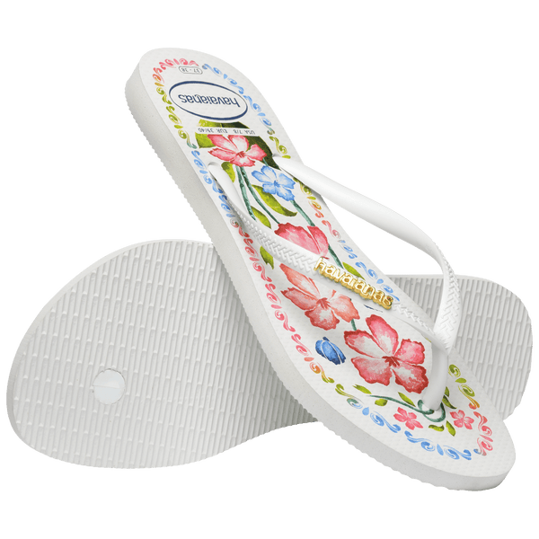Havaianas Women's Tropicalia Vibes Slim Flip Flops White
