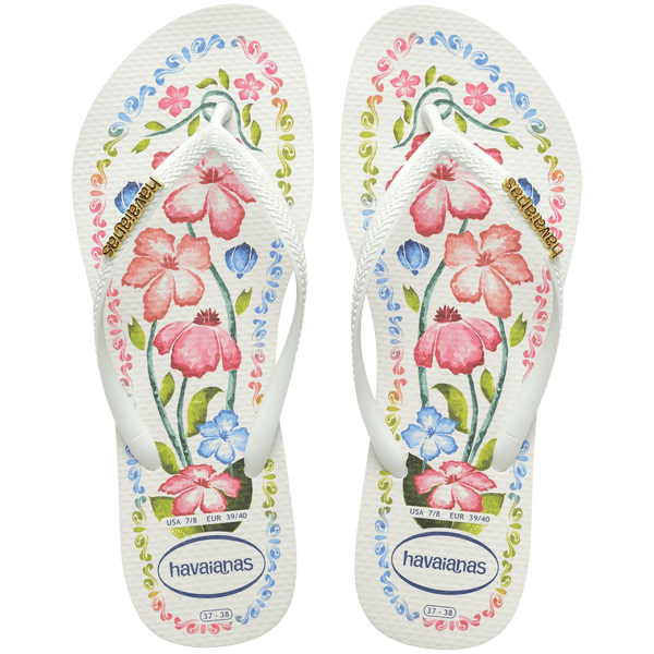 Havaianas Women's Tropicalia Vibes Slim Flip Flops White