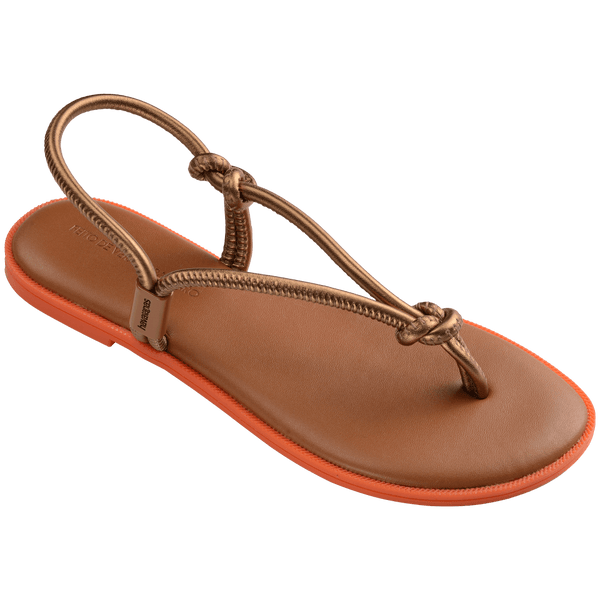 Havaianas Women's Una Acai Sandal Rust/Metallic Copper