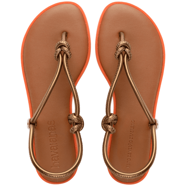 Havaianas Women's Una Acai Sandal Rust/Metallic Copper