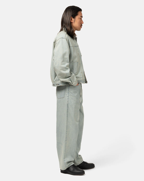 Haven 12.9oz Denim Narrow Belted Pants Indigo Over-Dye