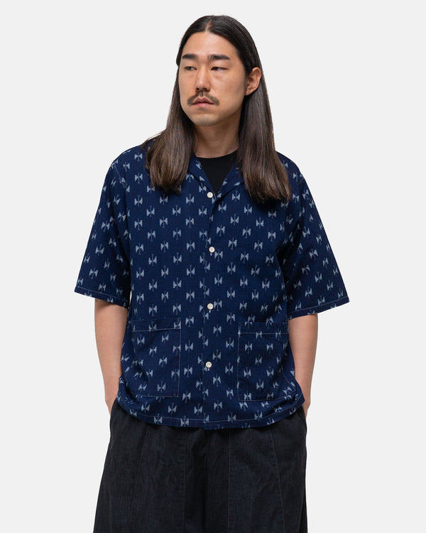 Haven Cabana Shirt - 6oz Printed Indigo Kasuri Papillon