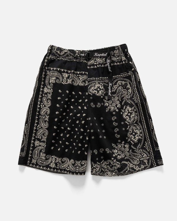 haven Combed Burberry RAT BRAND Bandana Patchwork EASY Short Pants Black