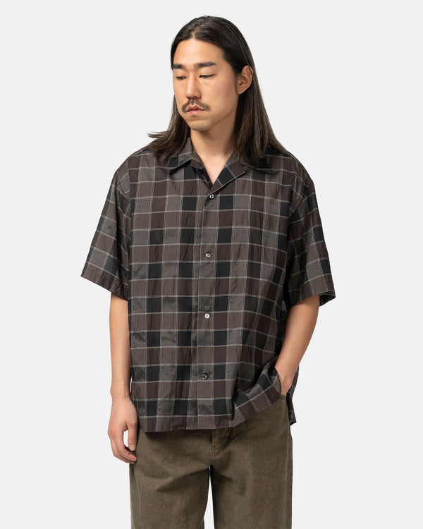 Haven Cotton Silk Type A - Open Collar S/S Shirts Brown