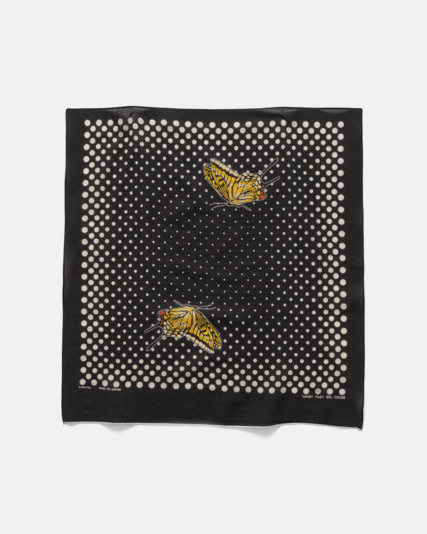 haven Fastcolor Selvedge Bandana (Coco Swallowtail) Black