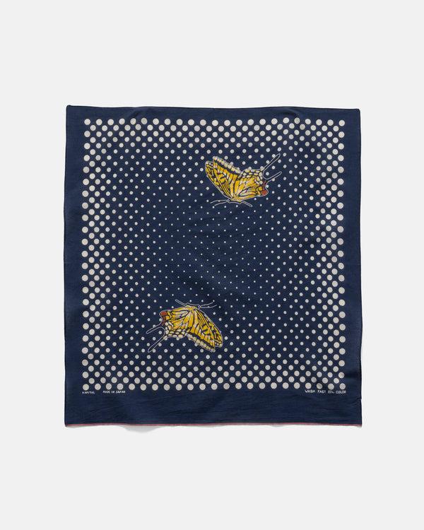 haven Fastcolor Selvedge Bandana (Coco Swallowtail) Navy