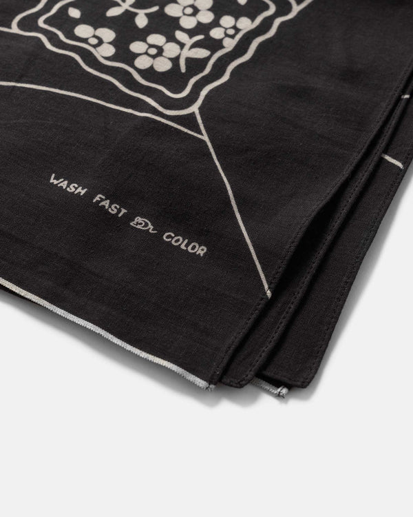 Haven Fastcolor Selvedge Bandana (SPIDER PECKISH RAINBOWY) Black