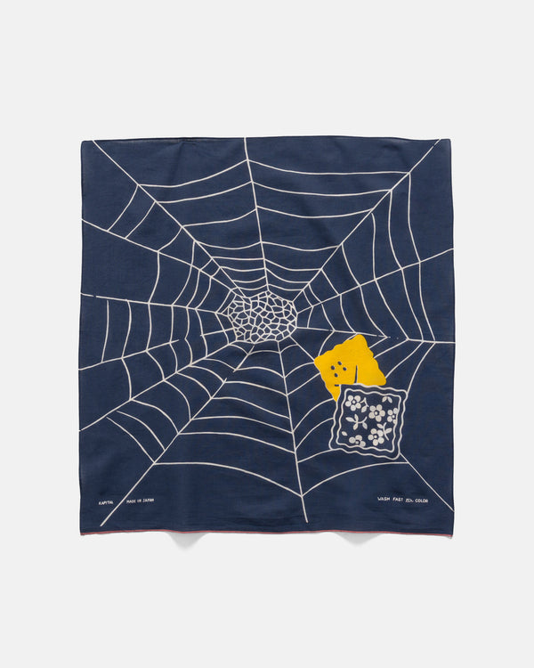 haven Fastcolor Selvedge Bandana (SPIDER PECKISH RAINBOWY) Navy