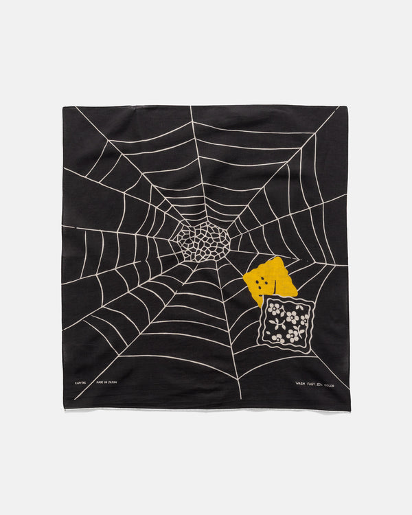 haven Fastcolor Selvedge Bandana (SPIDER PECKISH RAINBOWY) Black