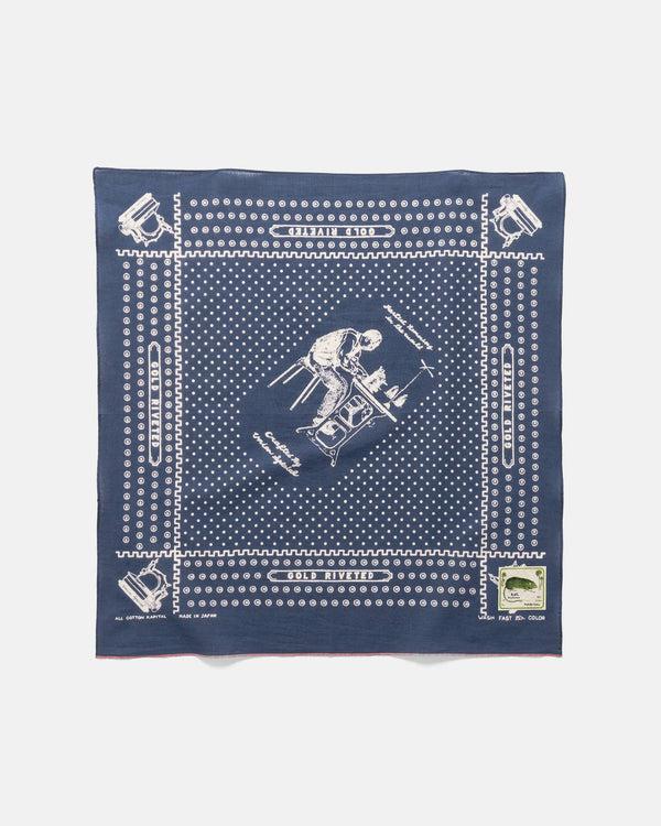 haven Fastcolor Selvedge Bandanna (UNION MASTER) Navy
