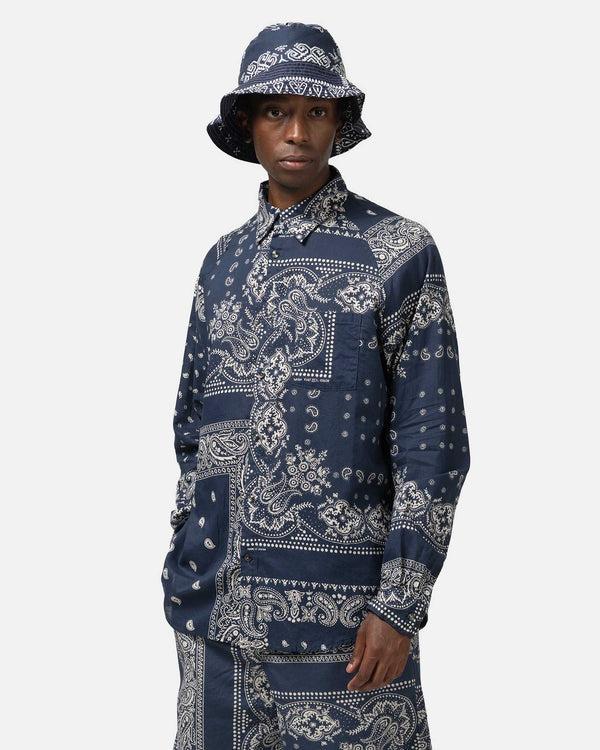 Haven Gauze RAT BRAND Bandana Patchwork Raglan Shirt Aubergine