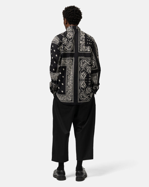 Haven Gauze RAT BRAND Bandana Patchwork Raglan Shirt Black