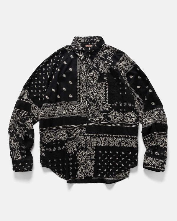 haven Gauze RAT BRAND Bandana Patchwork Raglan Shirt Black