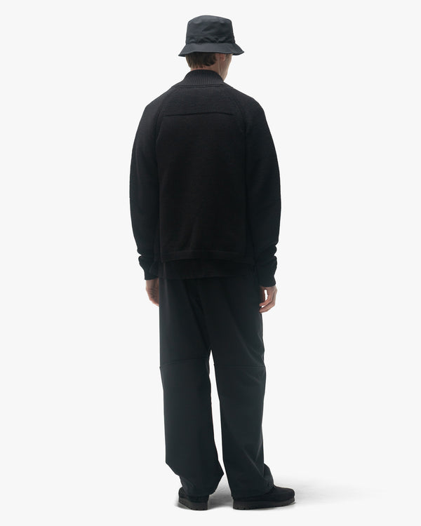 Haven Harbour Zip Sweater - Cotton Cashmere Knit Black