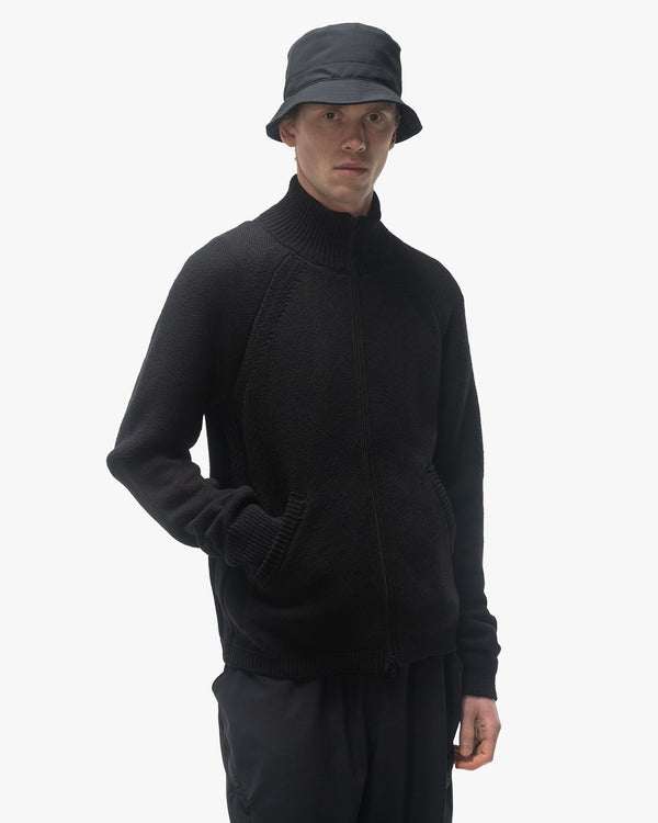 Haven Harbour Zip Sweater - Cotton Cashmere Knit Black
