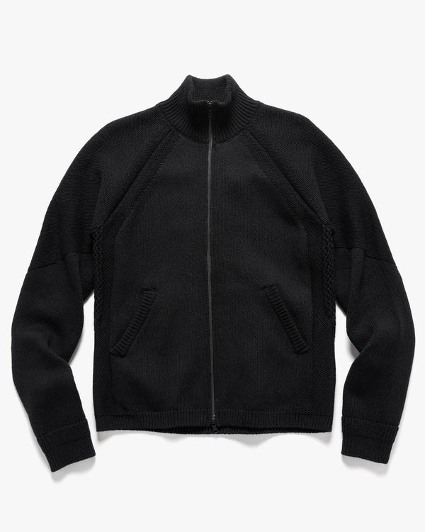 haven Harbour Zip Sweater - Cotton Cashmere Knit Black