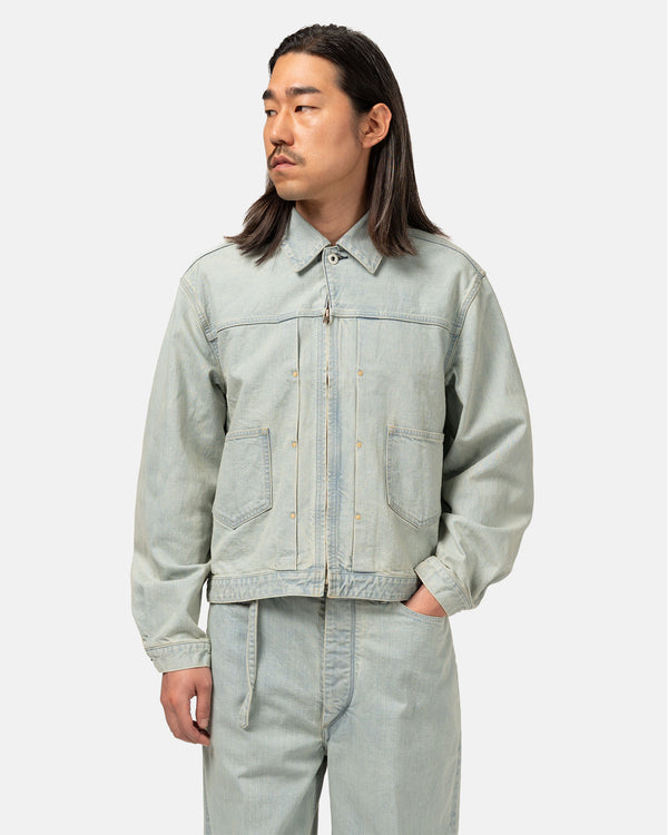 Haven 12.9oz Denim Zip Jacket Indigo Over-Dye